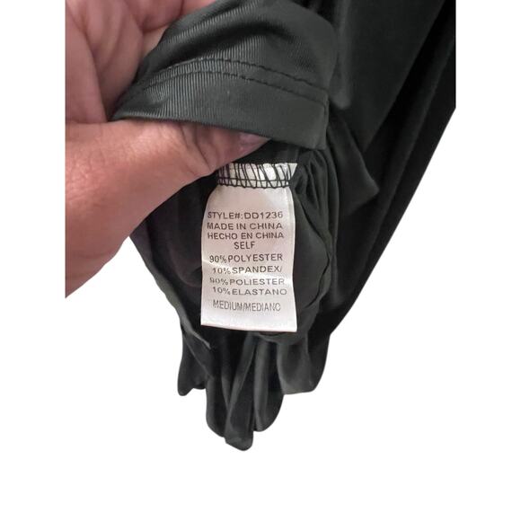 NWT Baltic Born M Mimi hunter green ruched midi dress - Picture 4 of 5